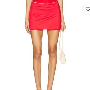 NIA Bella Skort Cherry. Vibrant Red Mini Skirt for Women